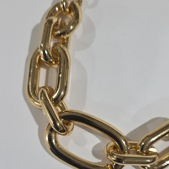 Designer Calvin Klein Gold Link Necklace – 18" Women’s Statement Fashion Jewelry - Picture 3 of 8
